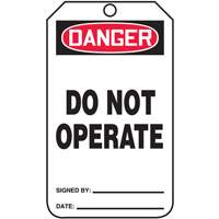 Safety Tags, Cardstock, 3-1/4" W x 5-3/4" H, English Advanced Consulting and Training Ltd.