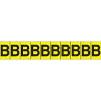 Individual Adhesive Letter Markers, B, 1" H, Black on Yellow Advanced Consulting and Training Ltd.