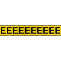 Individual Adhesive Letter Markers, E, 1" H, Black on Yellow Advanced Consulting and Training Ltd.