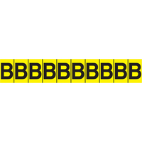 Individual Adhesive Letter Markers, E, 1" H, Black on Yellow Advanced Consulting and Training Ltd.