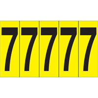 Individual Adhesive Number Markers, 7, 3-7/8" H, Black on Yellow Advanced Consulting and Training Ltd.
