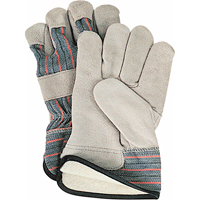 Gants d'ajusteur doubl&eacute;s pour l'hiver, Grand, Paume en Cuir de vache refendu, Doublure en Molleton de coton Advanced Consulting and Training Ltd.