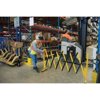Barri&egrave;re extensible, 37" h x 11' lo, Noir/Jaune Advanced Consulting and Training Ltd.