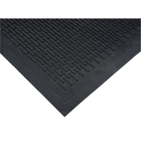 Low-Profile Matting, Rubber, Scraper Type, Solid Pattern, 3' x 5', Black Advanced Consulting and Training Ltd.