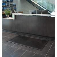 Low-Profile Matting, Rubber, Scraper Type, Solid Pattern, 3' x 5', Black Advanced Consulting and Training Ltd.