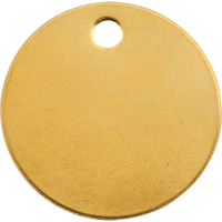 Blank Tags, Brass, 1" dia Advanced Consulting and Training Ltd.