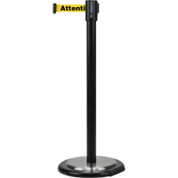Free-Standing Crowd Control Barrier, Steel, 35" H, Yellow Tape, 7' Tape Length Advanced Consulting and Training Ltd.
