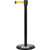Free-Standing Crowd Control Barrier, Steel, 35" H, Yellow Tape, 7' Tape Length Advanced Consulting and Training Ltd.