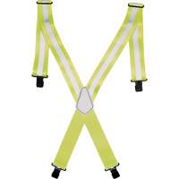 Hi-Viz 2" Work Suspenders, High Visibility Lime-Yellow, Silver Reflective Colour, One Size Advanced Consulting and Training Ltd.