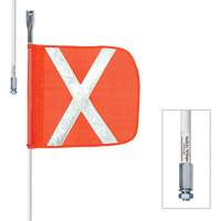 Safety Whip&reg; Heavy-Duty Whips, Threaded Mount, 8' High, Orange Advanced Consulting and Training Ltd.