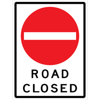 "Road Closed" Roll-Up Traffic Sign, 36" x 48", Vinyl, English with Pictogram Advanced Consulting and Training Ltd.