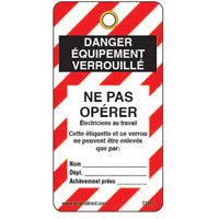 Lockout Tags, Plastic, 3" W x 5-3/4" H, French Advanced Consulting and Training Ltd.
