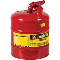 Bidons s&eacute;curitaires, Type I, Acier, 5 gal. US, Rouge, Homologu&eacute; FM/List&eacute; UL/ULC Advanced Consulting and Training Ltd.