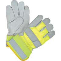 Premium Quality High Visibility Fitters Gloves, Large, Split Cowhide Palm, Cotton Inner Lining Advanced Consulting and Training Ltd.