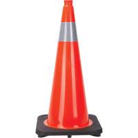 C&ocirc;ne de signalisation, 28", Orange, Bande(s) r&eacute;fl&eacute;chissante(s) 4" Advanced Consulting and Training Ltd.