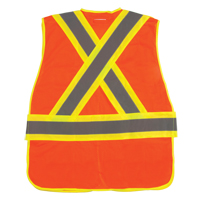 Veste d'arpenteur haute visibilit&eacute;, conforme &agrave; la CSA, Orange haute visibilit&eacute;, Moyen, Polyester Advanced Consulting and Training Ltd.
