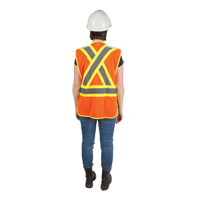 Veste d'arpenteur haute visibilit&eacute;, conforme &agrave; la CSA, Orange haute visibilit&eacute;, Moyen, Polyester Advanced Consulting and Training Ltd.