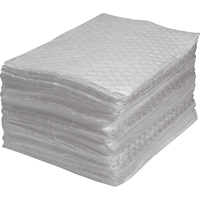 Feuilles absorbantes en fibres fines de premi&egrave;re qualit&eacute;, Huile seulement, 15" x 17", 25 gal. d'absorption Advanced Consulting and Training Ltd.