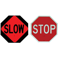 Panneau de signalisation &agrave; deux c&ocirc;t&eacute;s  Stop/Slow  Advanced Consulting and Training Ltd.