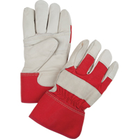 Red & White Winter-Lined Fitters Gloves, Large, Grain Cowhide Palm, Boa Inner Lining Advanced Consulting and Training Ltd.