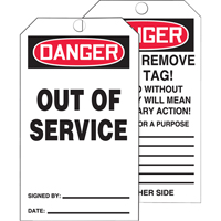 Tags By-The-Roll Safety Tags, Cardstock, 3" W x 6-1/4" H, English Advanced Consulting and Training Ltd.