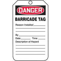 Safety Tags, Plastic, 3-1/4" W x 5-3/4" H, English Advanced Consulting and Training Ltd.