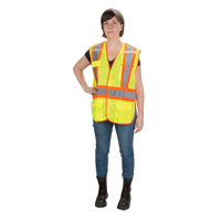 Veste d'arpenteur haute visibilit&eacute;, conforme &agrave; la CSA, Jaune lime haute visibilit&eacute;, Moyen, Polyester Advanced Consulting and Training Ltd.