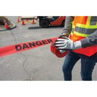 Ruban pour barricade Danger, Bilingue, 3" la x 1000' lo, 1,5 mil, Noir/rouge Advanced Consulting and Training Ltd.
