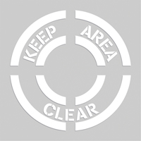 Floor Marking Stencils - Keep Area Clear, Pictogram, 20" x 20" Advanced Consulting and Training Ltd.