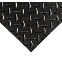 Diamond-Plate Switchboard Matting No.701, 2' W x 10' L, 1/4" Thickness, Black, PVC Advanced Consulting and Training Ltd.
