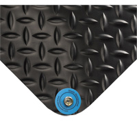 Electrically Conductive Mat No.786, 2' W x 3' L x 15/16" T, PVC, Diamond, Black Advanced Consulting and Training Ltd.