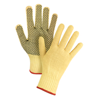 Dotted Seamless String Knit Gloves, Size Small/7, 7 Gauge, PVC Coated, Kevlar&reg; Shell, ASTM ANSI Level A2/EN 388 Level 3 Advanced Consulting and Training Ltd.