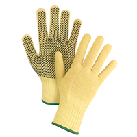 Dotted Seamless String Knit Gloves, Size Medium/8, 7 Gauge, PVC Coated, Kevlar&reg; Shell, ASTM ANSI Level A2/EN 388 Level 3 Advanced Consulting and Training Ltd.