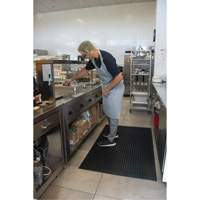 Anti-Fatigue Matting, Slotted, 3' x 5' x 7/8", Black, Natural Rubber Advanced Consulting and Training Ltd.