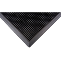 Tapis d'entr&eacute;e ext&eacute;rieure, Caoutchouc, Grattoir Type, Motif Textur&eacute;, 2' x 2-2/3', Noir Advanced Consulting and Training Ltd.