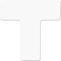 Armor Stripe Lean/5S Markers, T, 6" L x 6" W, White, Plastic Advanced Consulting and Training Ltd.