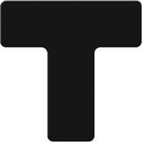 Armor Stripe Lean/5S Markers, T, 6" L x 6" W, Black, Plastic Advanced Consulting and Training Ltd.