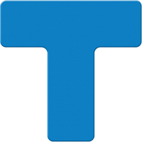 Armor Stripe Lean/5S Markers, T, 6" L x 6" W, Blue, Plastic Advanced Consulting and Training Ltd.