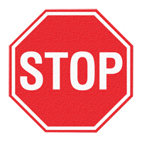 "Stop" Floor Sign, Adhesive, English with Pictogram Advanced Consulting and Training Ltd.