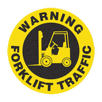 "Warning Forklift Traffic" Floor Sign, Adhesive, English with Pictogram Advanced Consulting and Training Ltd.
