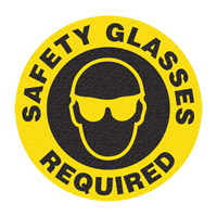 "Safety Glasses" Floor Sign, Adhesive, English with Pictogram Advanced Consulting and Training Ltd.