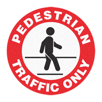 "Pedestrian Traffic Only" Floor Sign, Adhesive, English with Pictogram Advanced Consulting and Training Ltd.