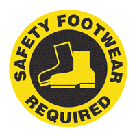 "Safety Footwear" Floor Sign, Adhesive, English with Pictogram Advanced Consulting and Training Ltd.