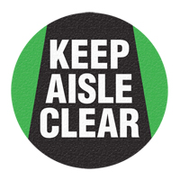 "Keep Aisle Clear" Floor Sign, Adhesive, English with Pictogram Advanced Consulting and Training Ltd.