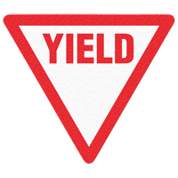 "Yield" Floor Sign, Adhesive, English with Pictogram Advanced Consulting and Training Ltd.