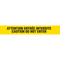 Rubans pour barricades, Bilingue, 3" la x 1000' lo, 3 mils, Noir sur jaune Advanced Consulting and Training Ltd.