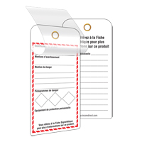 GHS Self-Laminating Workplace Tags, Cardstock, 3" W x 6" H, French Advanced Consulting and Training Ltd.