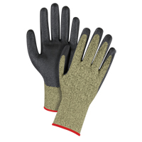 Gants &eacute;lastiques sans coutures r&eacute;sistants &agrave; la coupe noir & jaune, Taille Petit/7, Calibre 13, Rev&ecirc;tement Mousse de nitrile, Enveloppe en Aramide, ASTM ANSI niveau A6 Advanced Consulting and Training Ltd.