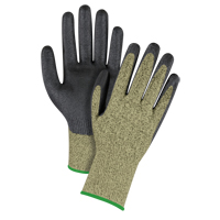 Gants &eacute;lastiques sans coutures r&eacute;sistants &agrave; la coupe noir & jaune, Taille Moyen/8, Calibre 13, Rev&ecirc;tement Mousse de nitrile, Enveloppe en Aramide, ASTM ANSI niveau A6 Advanced Consulting and Training Ltd.