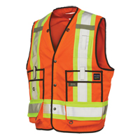 Surveyor Safety Vest, High Visibility Orange, Large, Polyester Advanced Consulting and Training Ltd.